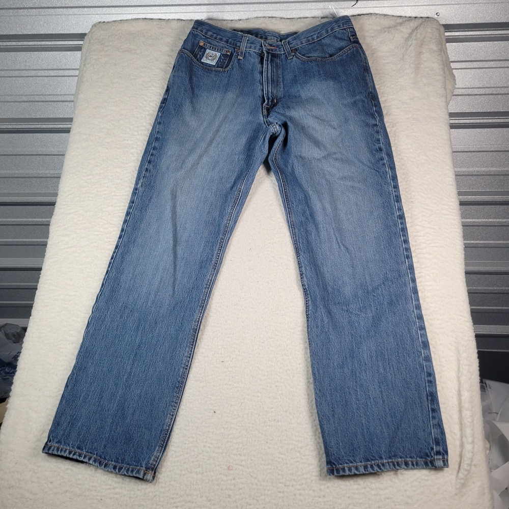 Cinch Up Jeans Men 34x32 Blue Straight Leg Medium Wash Western Denim Workwear